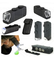 Mini 60X 100X Zoom Lens Odak Takı Led Cep Mikroskop Büyüteç