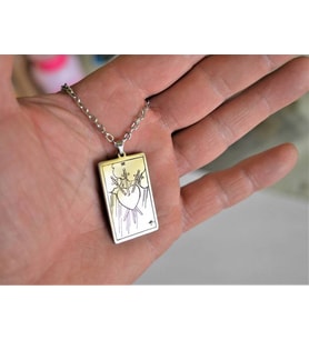 925 Ayar Gümüş  Kılıç Üçlüsü Tarot Kolye