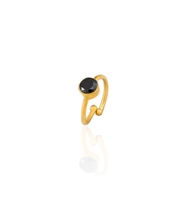 Kadir Jewellery 22 Ayar Altın Kaplama Zirkon Taşlı Ayarlanabilir Kadın Minimal Yüzük