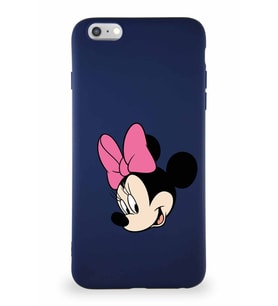 Apple iPhone 6S Plus Soft Premier Kapak Minnie Mouse-B Tasarımlı Silikon Kılıf - Lacivert (Şeffaf)