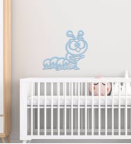 BK Gift Tırtıl Tasarımlı Çocuk Odası Ahşap Duvar Süsü-1 (Beyaz)