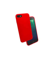 Apple iPhone 8 Uyumlu Kılıf Zore Silk Silikon (Kırmızı)