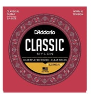 D'Addario EJ27N 3/4 Classics Serisi Klasik Gitar Tel Seti (3/4 Ölçek - Normal Tension - Gümüş Sarım)