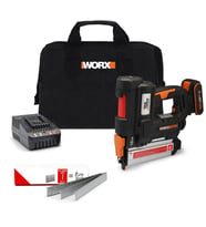 WORX WX842 20Volt/2.0Ah Li-ion 15-50mm Profesyonel Şarjlı Çivi Çakma Makinesi + 2700 Adet Yedek Çivi
