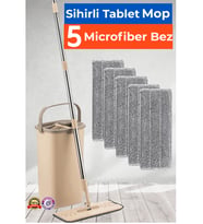 5 Bez Tablet Mop 360 Derece Dönen Yeni Nesil Temizlik Paspas Kova Seti Sprey Yer Yüzey Duvar Silme