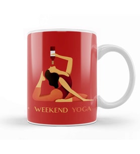 Weekend Yoga Kupa Bardak Porselen