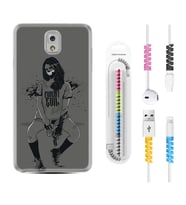 Samsung Note 3 4 5 8 9 20 Ultra 10 Lite Kılıf Kablo Koruma Spiral Silikon Purest Evil 1627