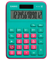 Casio MX-12B-GNRD Yeşil+Pembe 12 Hane Masa Üstü Hesap Makinesi