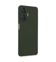 Realme C55 Kılıf Nano İçi Kadife Silikon - Koyu Yeşil