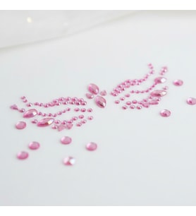 Pembe Taşlı Makyaj Yüz Süsü