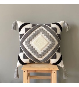 Geometrik Desenli Bohem Dekoratif Modern Kırlent Kılıfı