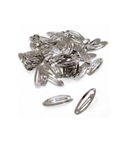 6 Cm Gümüş Klipsli Çıt Çıt Toka Aparatı - Metal Çıt Çıt Toka Aparatı - 25 Adet