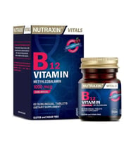 Nutraxin B12 Vitamini 1000 Mcg - Dil Altı Tableti - Hızlı Emilim