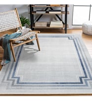 Makine Kaymaz Yıkanabilir Mavi Modern Triko Salon Halısı Mutfak Halısı Koridor Halısı Yolluk 11554