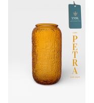 PETRA  İthal Cam Vazo 26 cm (Amber)