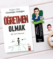 BK Gift Kişiye Özel Erkek En İyi Öğretmen Karikatürlü Ahşap Kitap Ayracı Ve Öğretmen Olmak Kitabı Hediye Seti-1