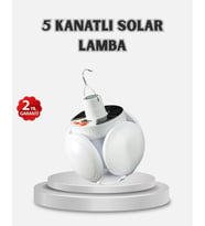 Güneş Enerjili Ve Usb Şarjlı Led Kamp Lambası – 5 Farklı Işık Modlu, Askılı Tasarım