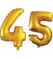 Pazariz  45 Yaş Sayı Folyo Balon Altın 90 cm