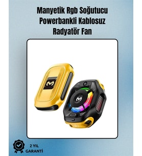 Rgb Işıklı Girdap Fanlı Mobil Soğutucu  Manyetik Montaj  Type-c Girişli