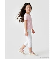 LCW Kids Beyaz Basic Kız Çocuk Tayt