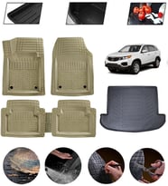 Kia Sorento 2006-2012 Uyumlu Paspas Araca Özel Bagaj Havuzu MBS Bej