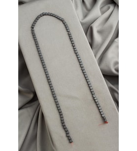Hematit Doğal Taş Mat Gri Kare Kesim 4x4mm Dizi [AA]