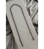 Hematit Doğal Taş Mat Gri Kare Kesim 4x4mm Dizi [AA]