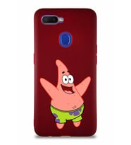 Oppo A5S Soft Premier Kapak Patrick Yıldız Tasarımlı Silikon Kılıf - Mürdüm (Şeffaf)