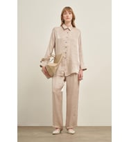 FTZ Women Kadın Parlak Modal Takım Beige 31002