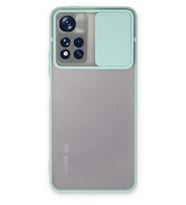 Pilelistore   Xiaomi Redmi Note 11 Pro Plus 5G Kılıf Palm Buzlu Kamera Sürgülü Silikon - Turkuaz