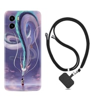 Vivo Y15S Y32 Y33S Y51 Y53S Kılıf Boyun Askılı Silikon Kız ve Ejderha 1742