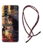 Huawei Nova Y70 Y90 Nova 9 SE  Kılıf Boyun Asklı Rasta Silikon Kız ve Kedi 1762