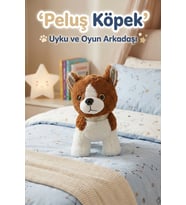 Peluş Köpek Oyuncak - 23 cm Pullu Detaylı Uyku ve Oyun Arkadaşı