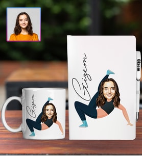 Kişiye Özel Karikatür Tasarım Defter Kalem Kupa Hediye Seti 96236
