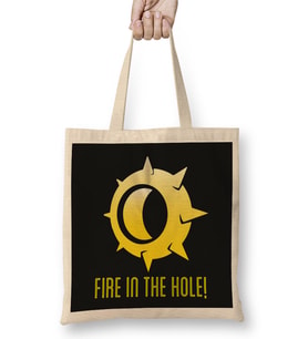 Junkrat Fire In The Hole Logo Overwatch Bez Çanta Uzun Saplı