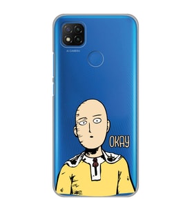 Xiaomi Redmi 9C / 10A Uyumlu One Punch Man Tasarımlı Şeffaf Telefon Kılıfı