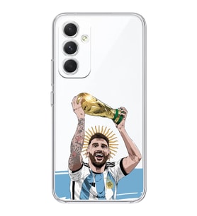 Samsung Galaxy A05S Uyumlu Lionel Messi Arjantin Tasarımlı Şeffaf Telefon Kılıfı