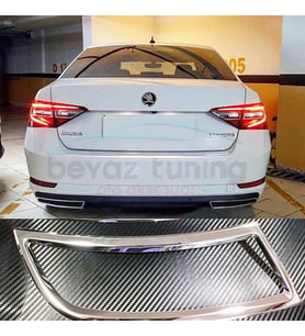 Skoda Super B Egzoz Çıkış Görünümlü Kromu 2015-2018