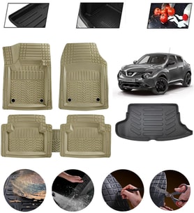 Nissan Juke 2010-2015 Uyumlu Paspas Araca Özel Bagaj Havuzu MBS Bej