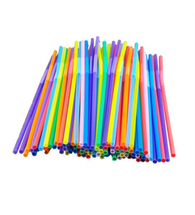 Omnisoft Karışık Renkli Körüklü Frozan Pipet 50'li Paket