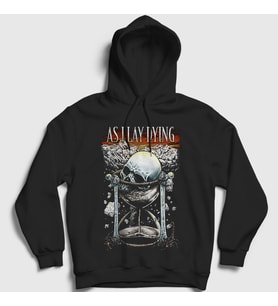Presmono Unisex Siyah Time As I Lay Dying Kapüşonlu Sweatshirt 525217tt