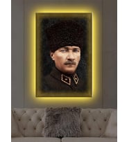 Led Işıklı Atatürk Tablo