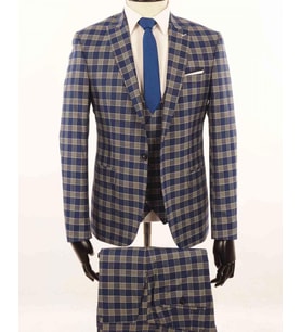 Jan Carlucci Slimfit Yelekli Drop 6 Takım (Lacivert)