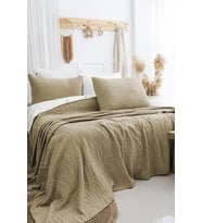 Şaheser Home Collection Yatak Örtüsü Çift Kişilik Janna Haki