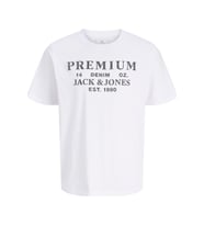 Jack & Jones JPRBLUCALVIN SS Tee Erkek Kısa Kollu Basic T-Shirt Pamuklu (Beyaz)