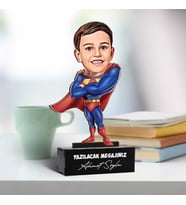 Süper Karakter Erkek Çocuk Karikatürlü Biblo