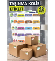 45 Adet Yapışkanlı Taşınma Kolisi Etiketi , Depolama Ev Taşıma Ve Taşınma Malzemeleri Kategori Sticker-T991
