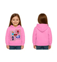Unisex  Baskılı brawl stars Çocuk Swaetshirt Kapüşonlu 3 İplik Şardonlu (Pembe)