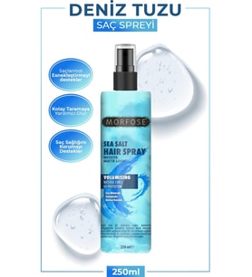 Morfose Deniz Tuzu Saç Spreyi 250 ml Isıya Dayanıklı Mat Görünüm ve Doğal Dalgalar İçin Koruma