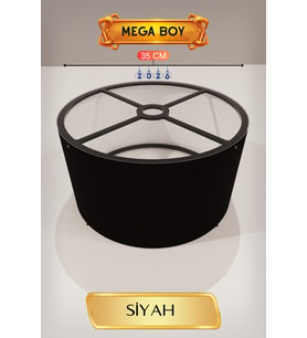 Siyah Lambader Başlığı 35 CM Mega Boy